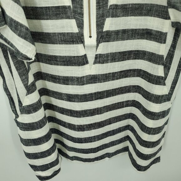 NWT Soft Surroundings Striped Linen-Blend Cold Shoulder Sunset Tunic Top M - Picture 14 of 16